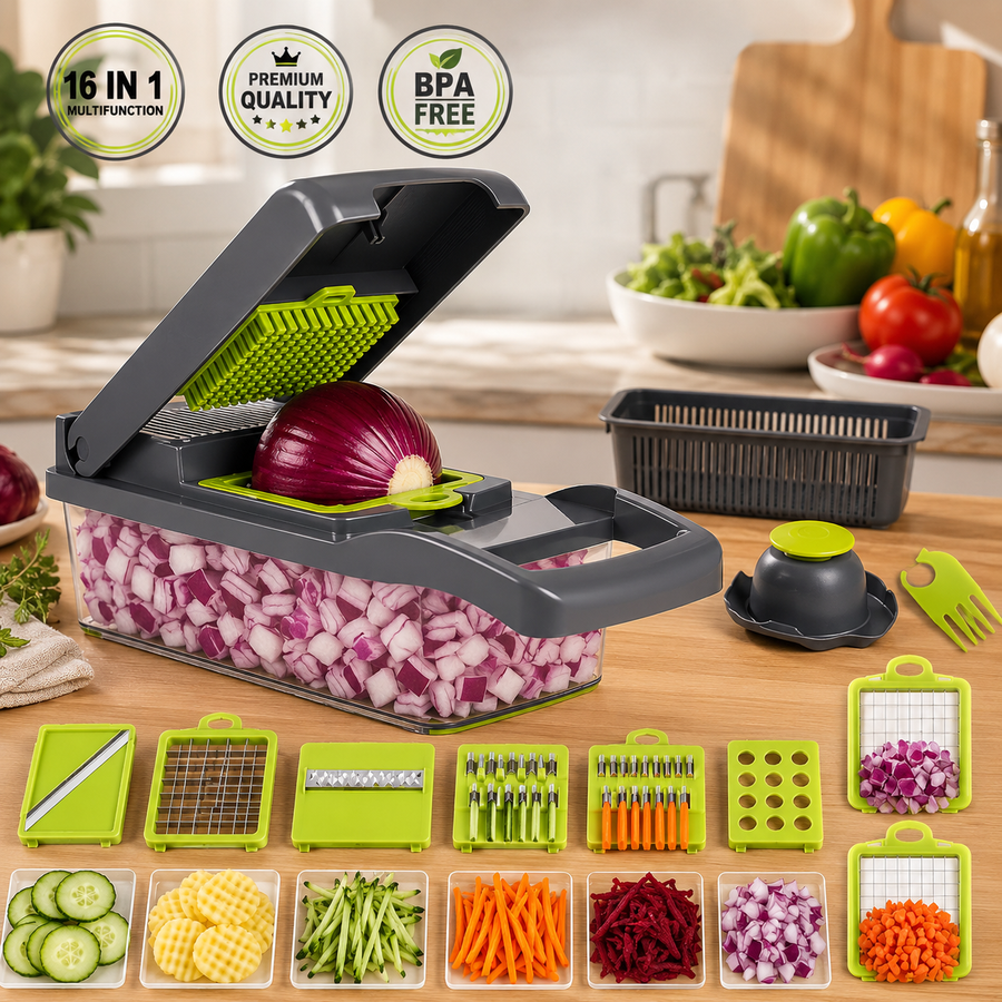 16 in 1 Multifunctional Vegetable Chopper and Slicer