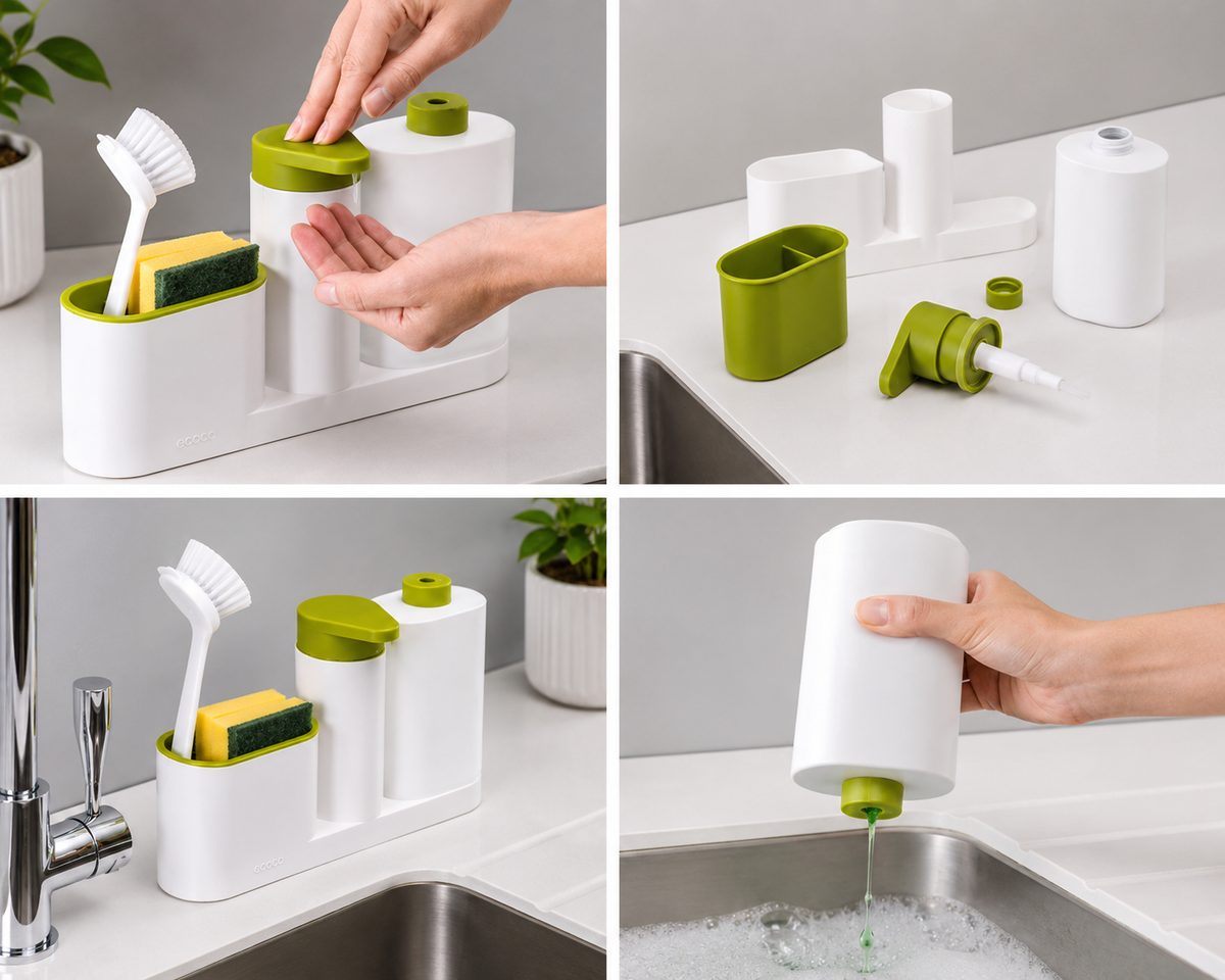 3-in-1 Sink Soap Dispenser & Organizer