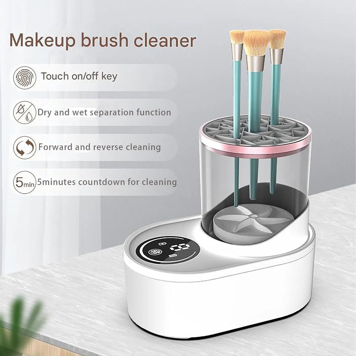 Automatic Portable 3in1 Makeup Brush Cleaner