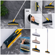 Soapy Scrub Brush on Wet Bathroom Tiles